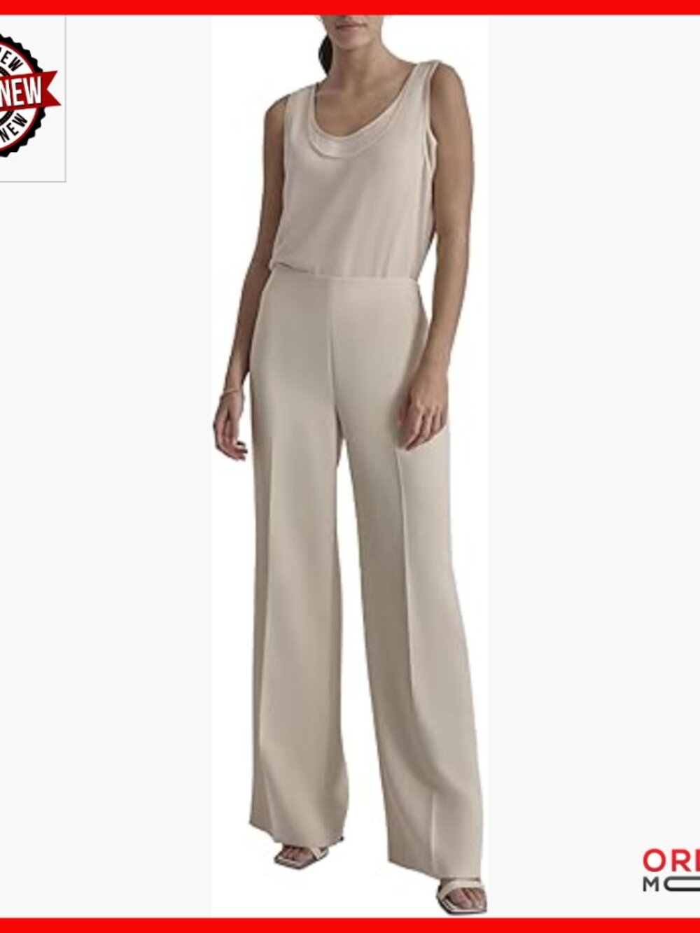 Wide Leg Work Pants With Pleated Pockets And Crepe Fabric